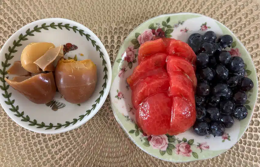 아침식단🫐🥚🍅