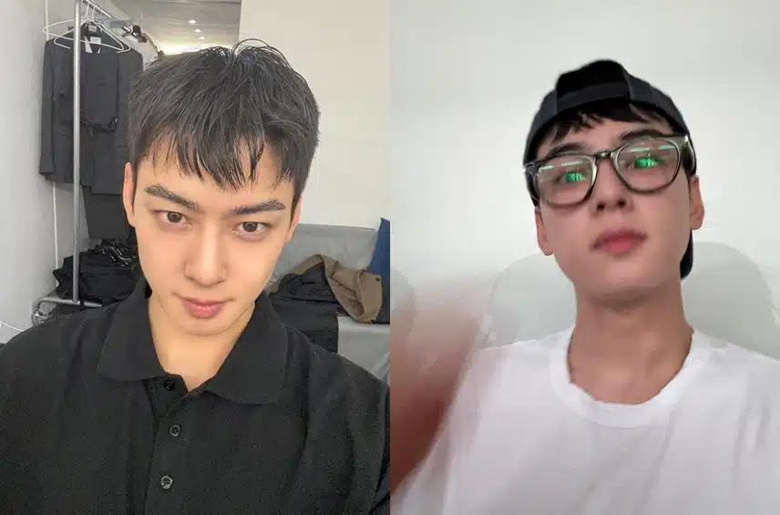 군입대 앞두고 머리 짧게 자른 은우님 사진