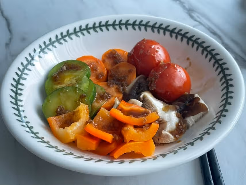 아침 채소찜🥕🍅 🍄 