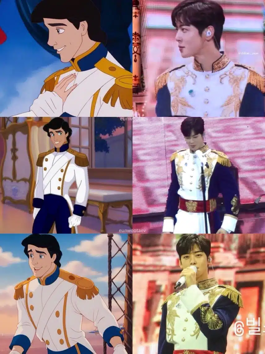 Disney Prince and Real-Life Prince Cha Eunwoo