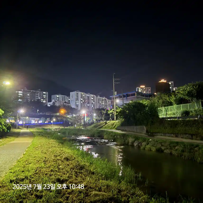 수요일 밤 하천풍경!