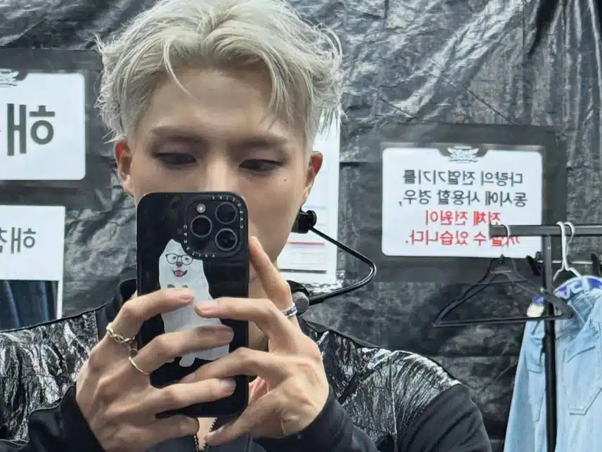 NCT Jeno's Instagram photo that looks good with silver hair