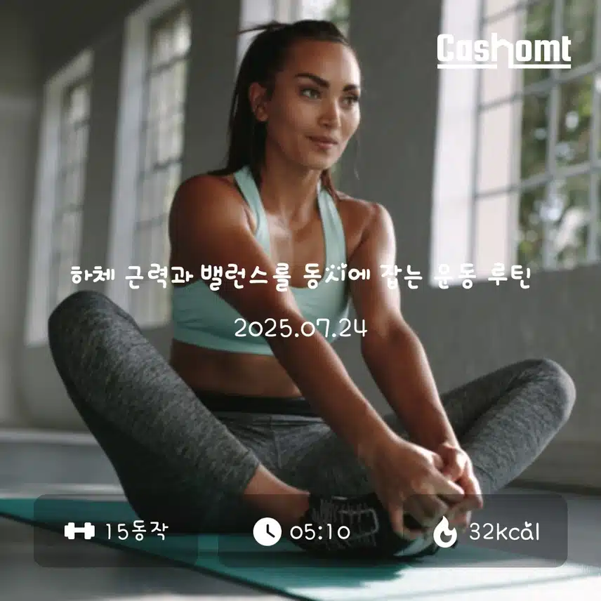 하체 근력 밸런스 홈트