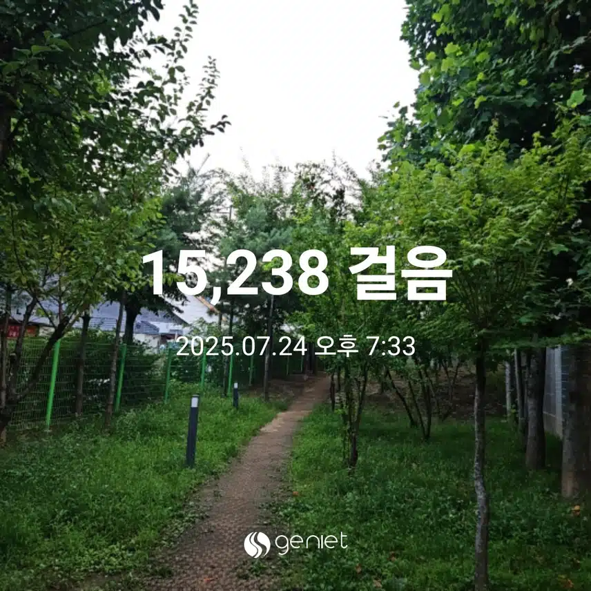 식후  산책으로 🏃
