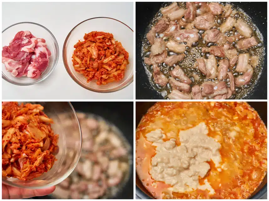 김치 비지찌개 먹어요~