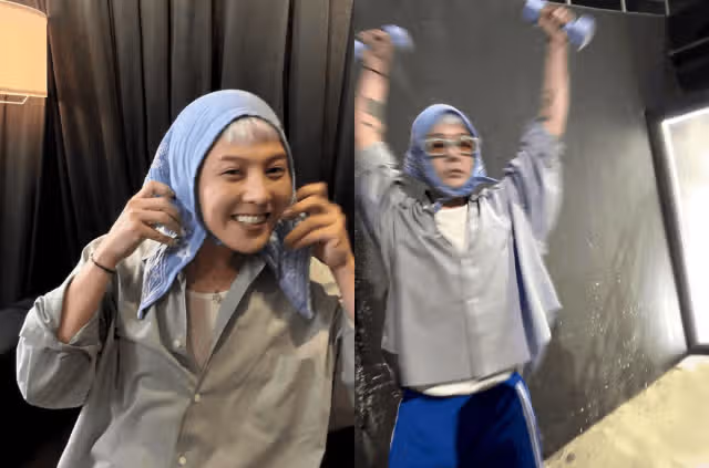 빅뱅 지드래곤 콘서트리허설 중 모습들을 공개했네요..