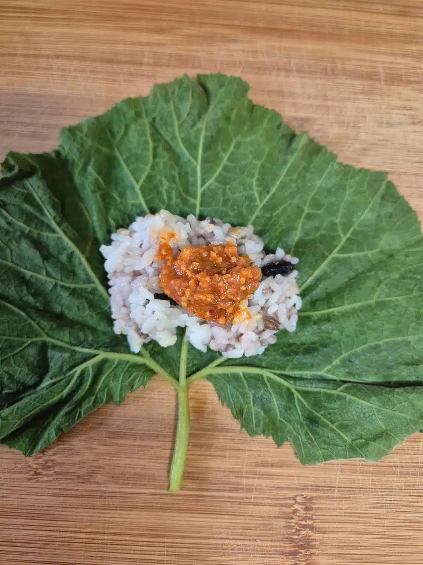 호박잎쌈 도시락