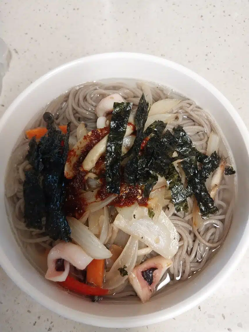 나만의 다이어트음식)몸에 좋은 메밀잔치국수 만들었어요