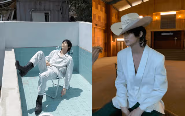 He also looked great in a white cowboy outfit.