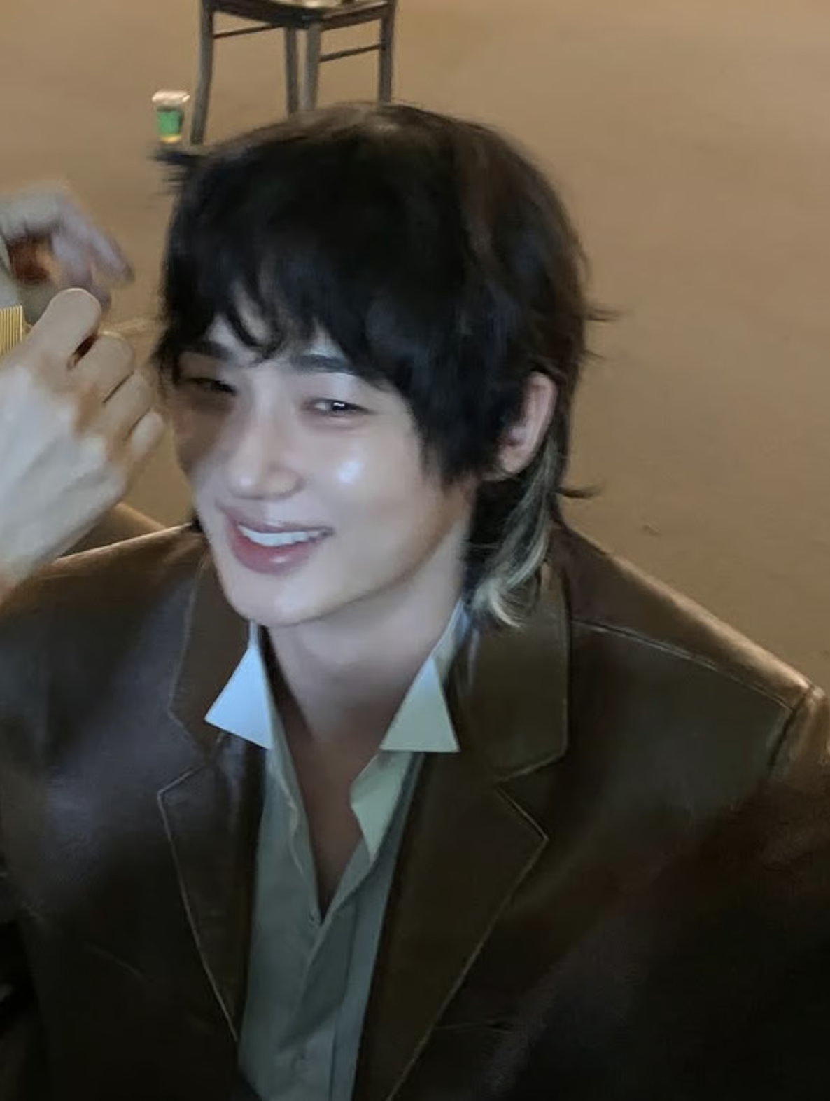 Photo of actor Byun Woo-seok receiving pictorial makeup