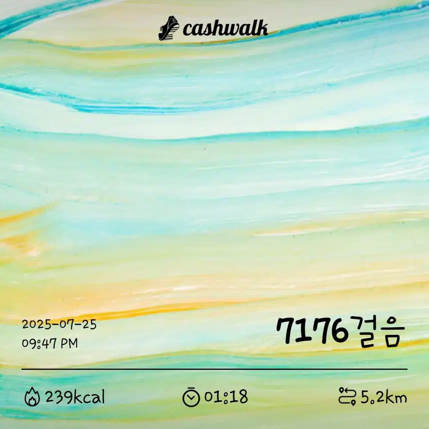 캐시딜 6천보 10일차 인증