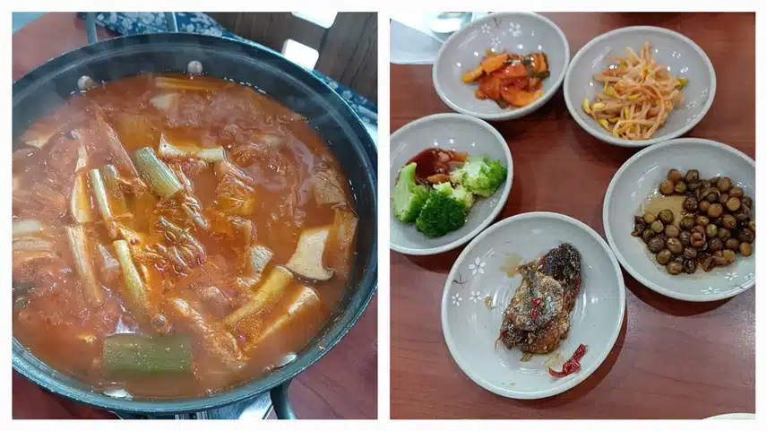 돼지고기 김치찌개🍲 먹었어요!