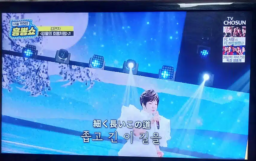 김연자님이 강물의 흐름처럼너무  불렀어요 