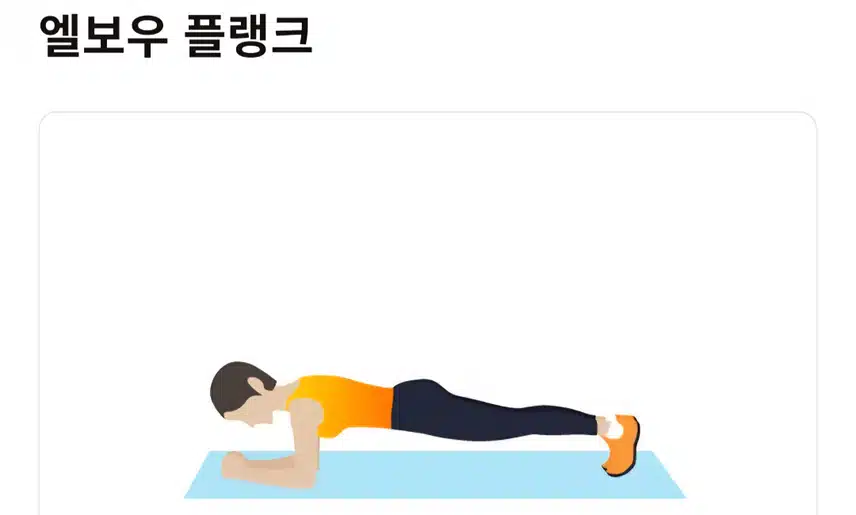 코어 강화 플랭크 홈트🏋‍♀️