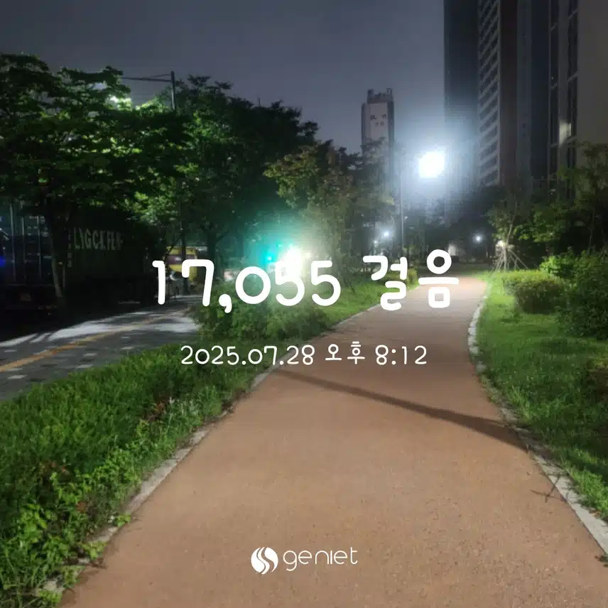 저녁 산책 걸음