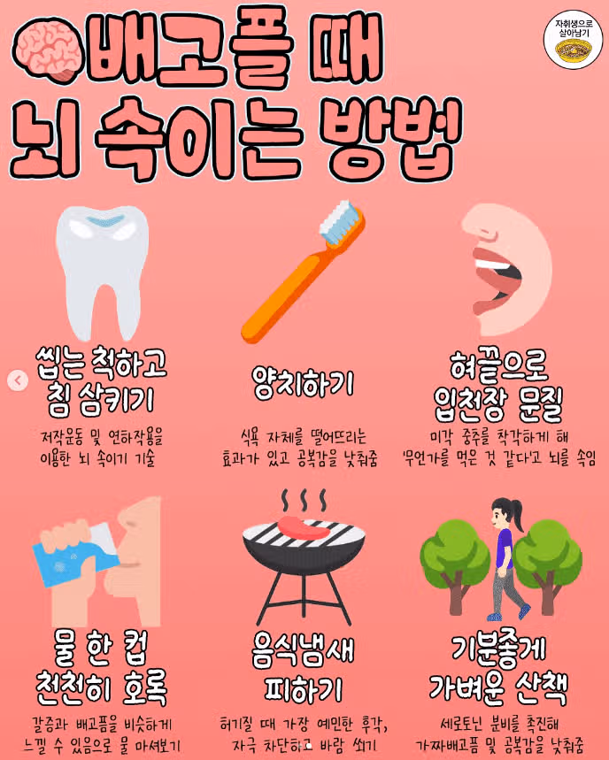 배고플 때 뇌를 속이는 방법 