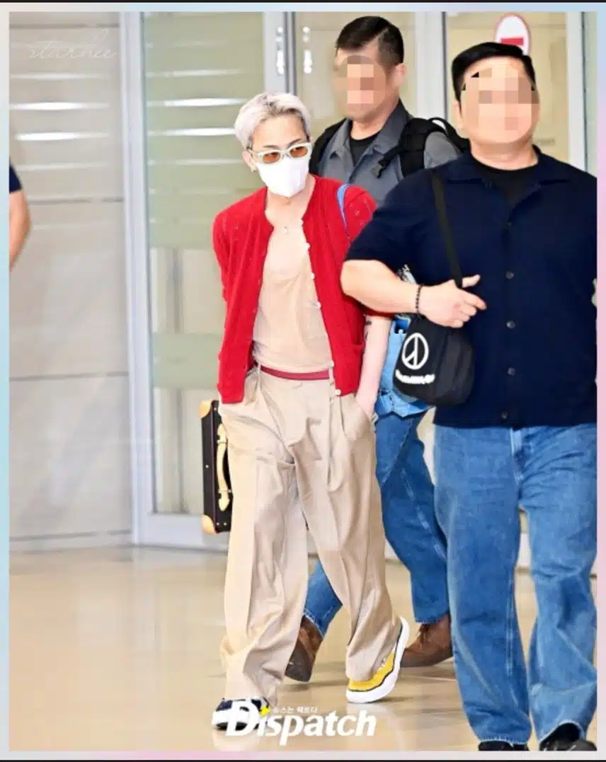 L'abbigliamento da GD all'arrivo in aeroporto ieri era così carino