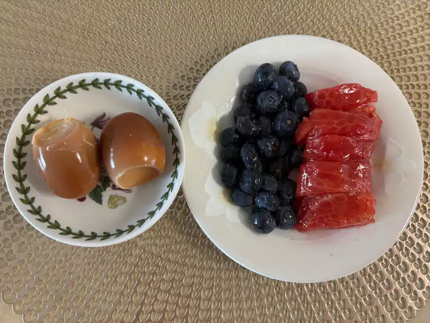 아침식단🫐🥚🍅
