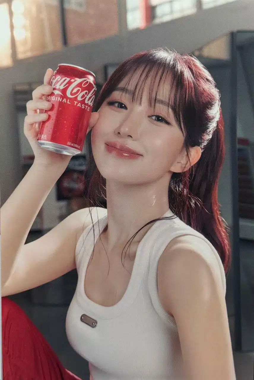 Menurutku, foto Coca-Cola milik Haewon hasilnya sangat bagus.