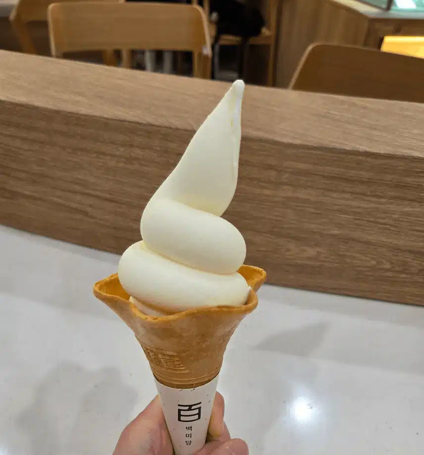 백미당 우유 아이스크림 맛있어요 