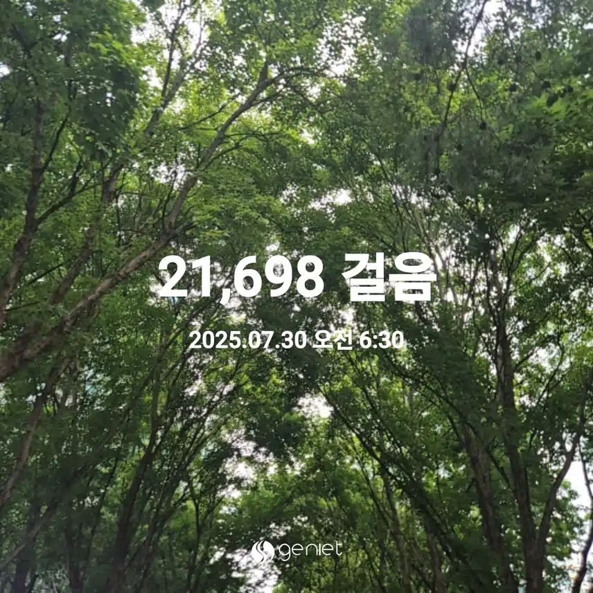 2025년 7월 30일 수요일 걷기