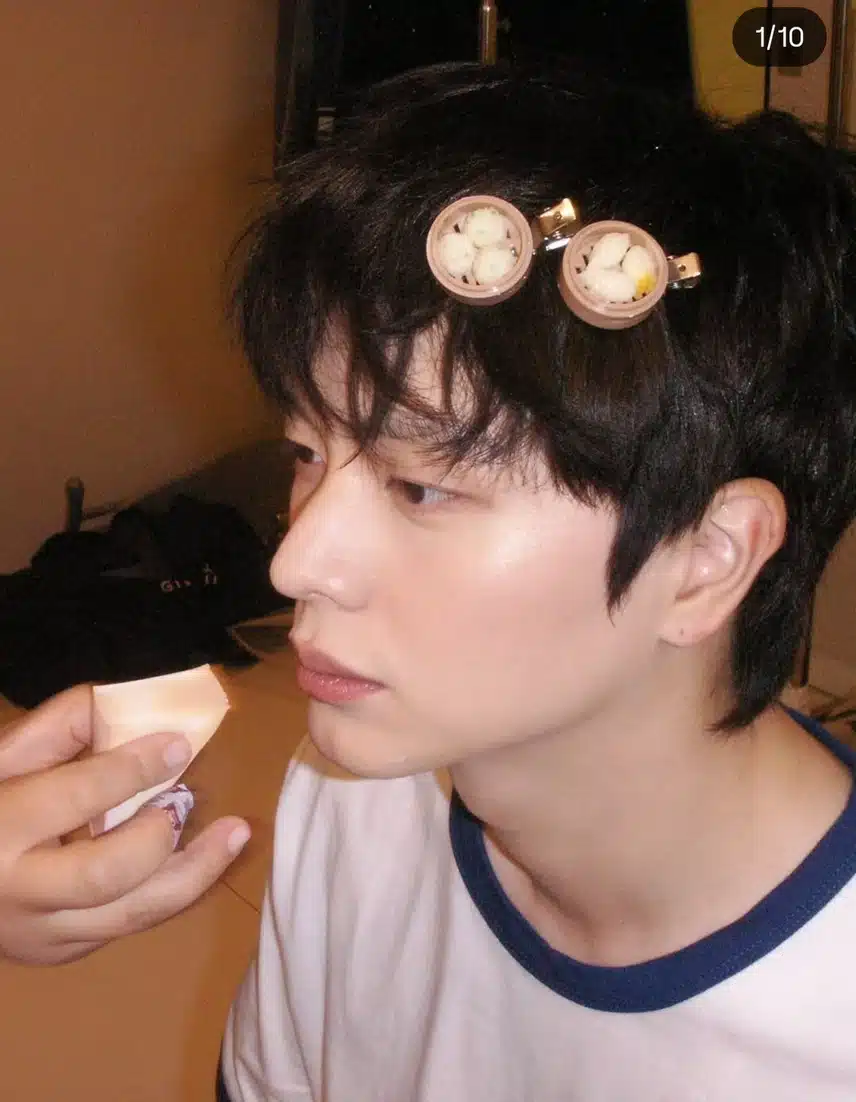 성재 인스타에 머리핀꼽고 찍은 사진 너무 귀여워요