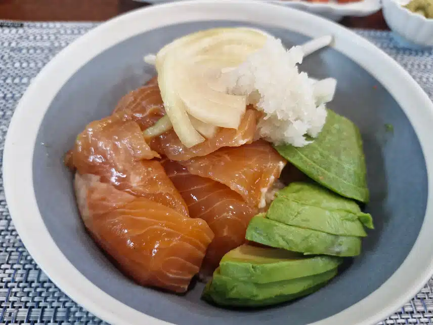 연어장으로 아점 먹었네요