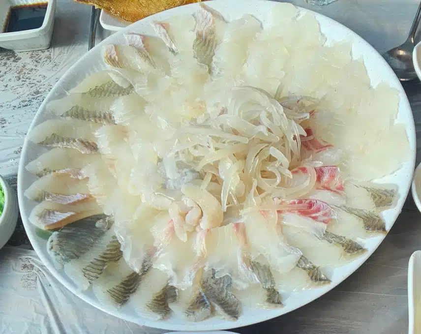 울릉도 쫀득한 오징어 모듬회 한 상으로 🦑