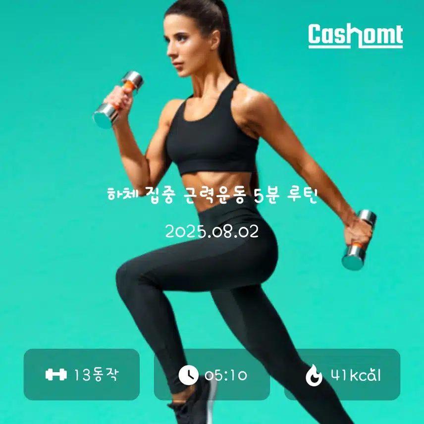 짧고 굵게 홈트로🏋‍♀️
