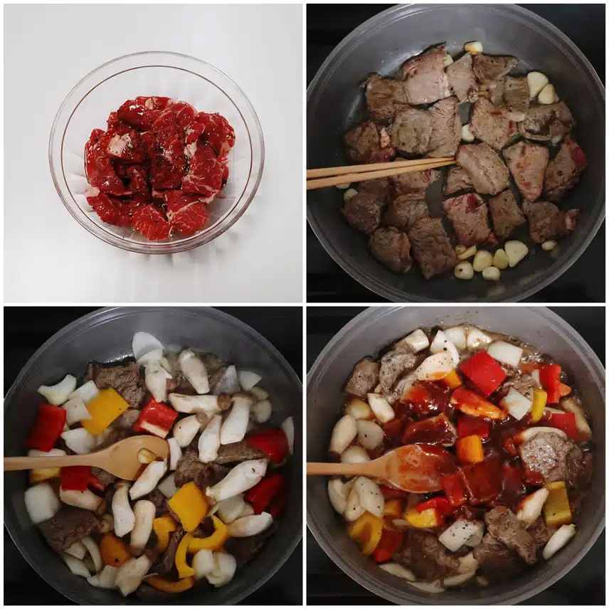 야채 듬뿍 찹 스테이크 🥩