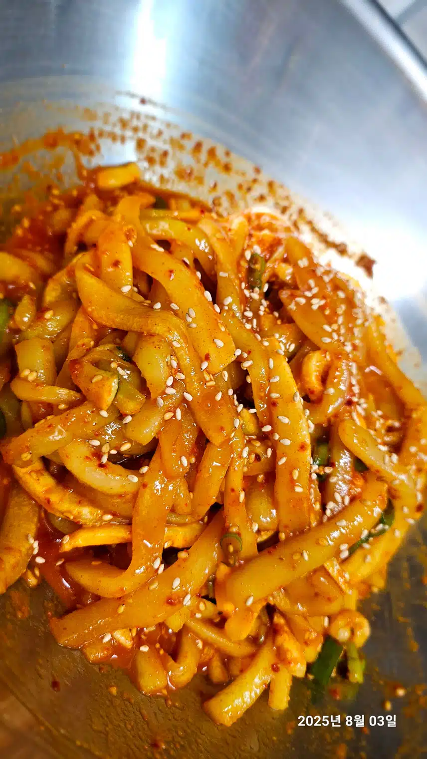 8월3일(오이노각무침)