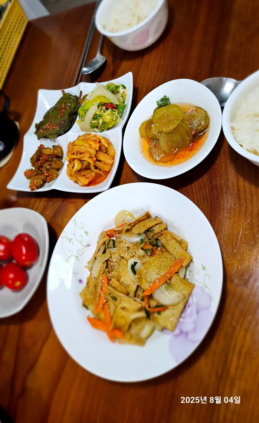 8월4일(소박한 아침밥상)