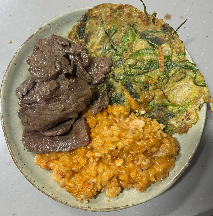 소고기를 맛있게 먹었어요 