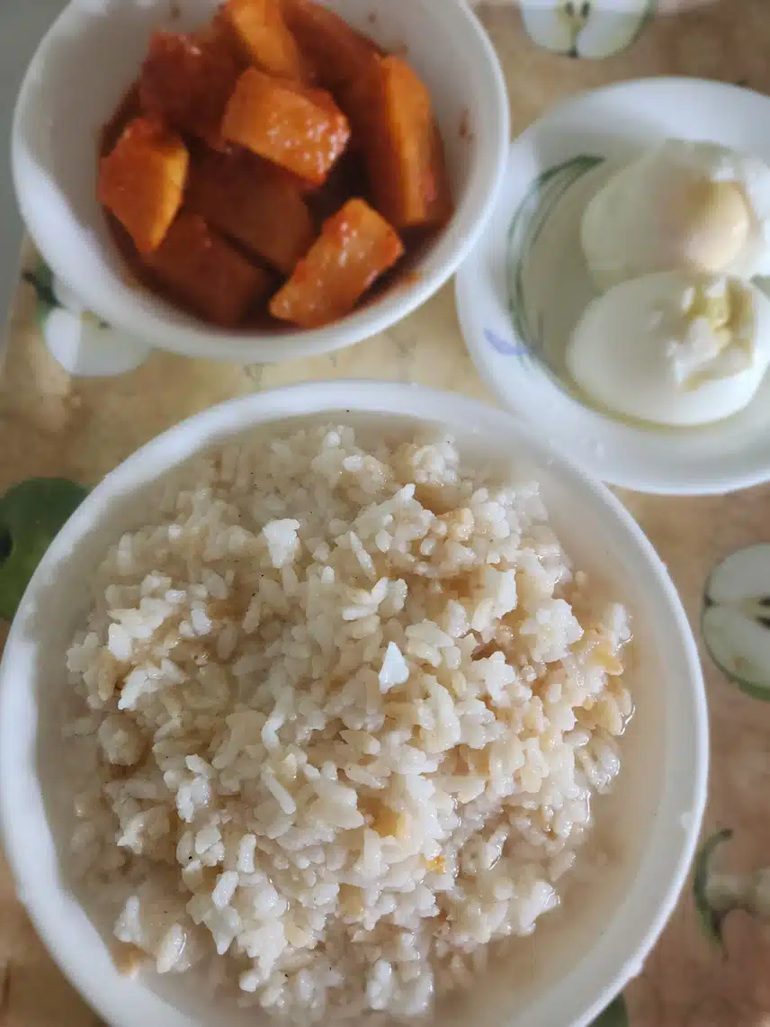 누룽지 점심
