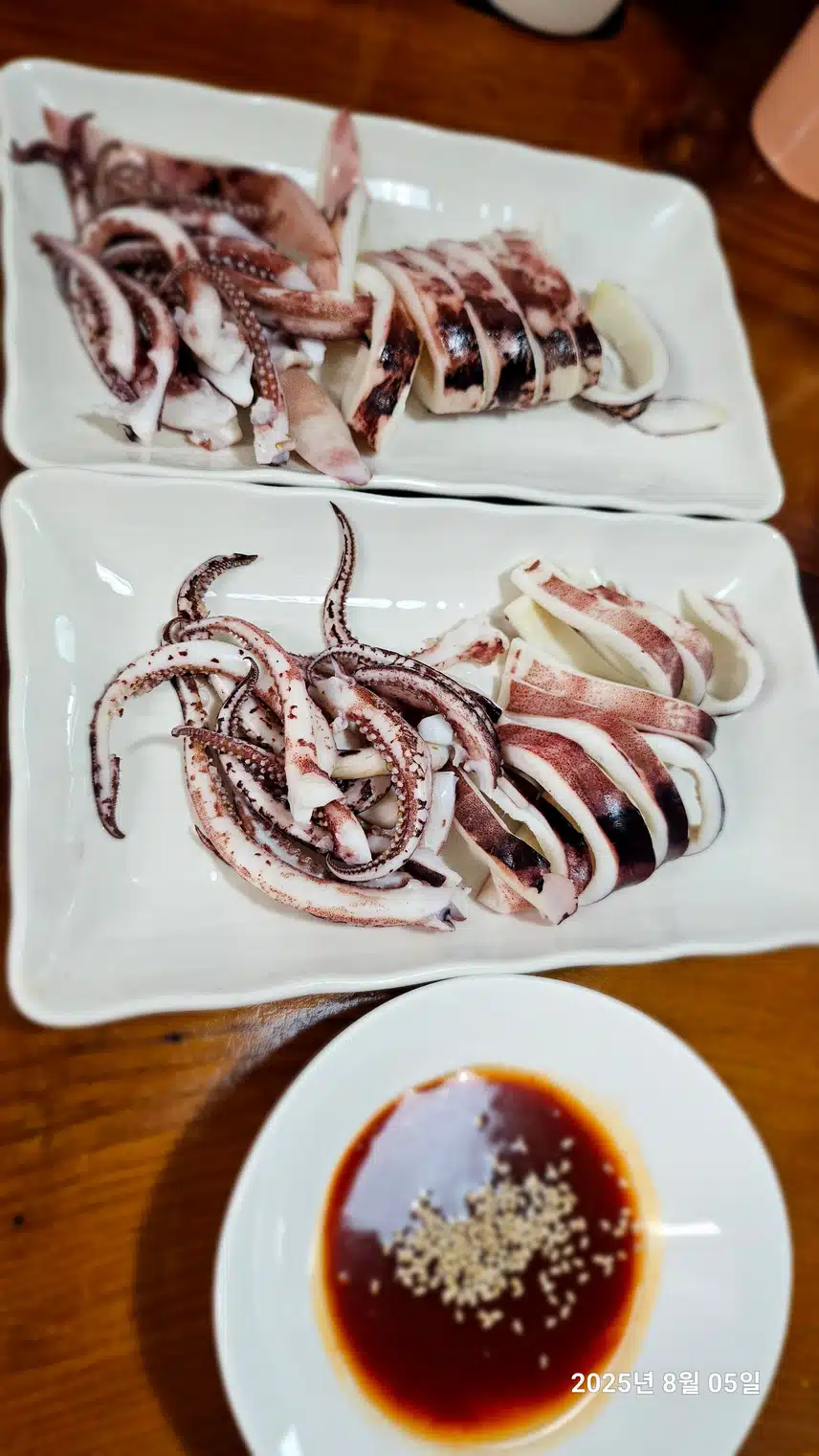 8월5일(오징어숙회)