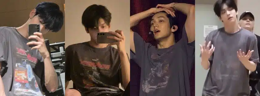 An idol who wears a plain T-shirt until the printing peels off