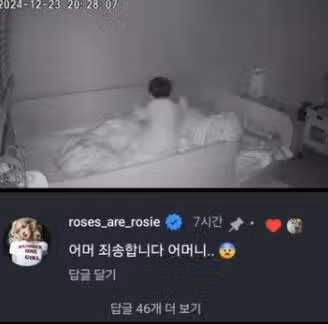 A baby addicted to Rosé's song 
