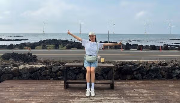 제주도 여행가서 많이 신나보이는 가인님