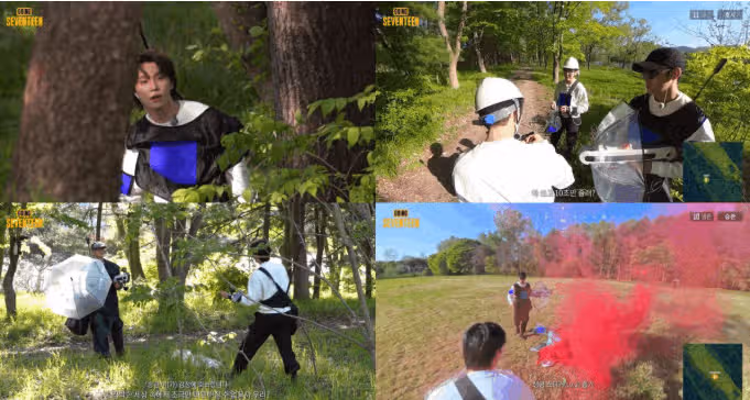 Showing off its comical DNA with a water gun survival game