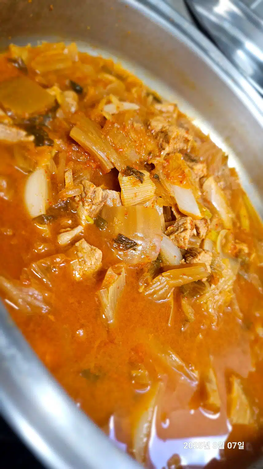 8월7일 (묵은지돼지김치찌개)