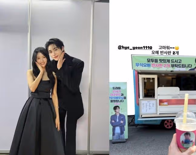 Hyeyoon envió un camión de café al lugar de filmación de Wooseok.