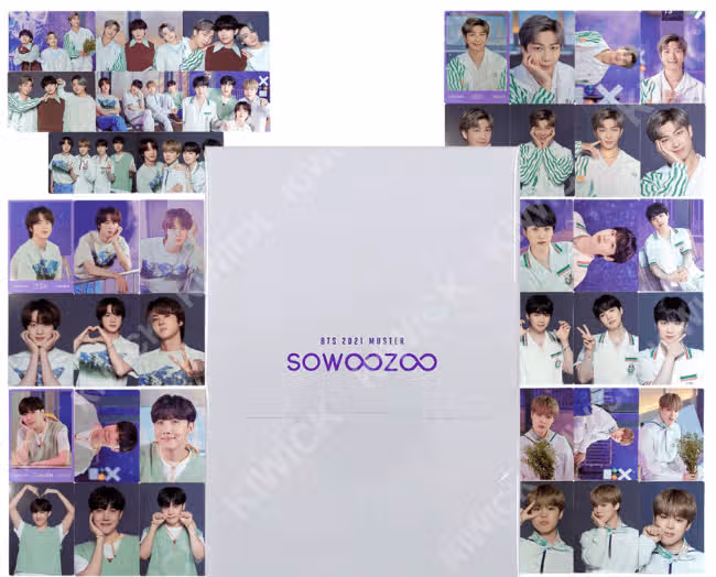 Kartu foto mini mikrokosmos barang BTS
