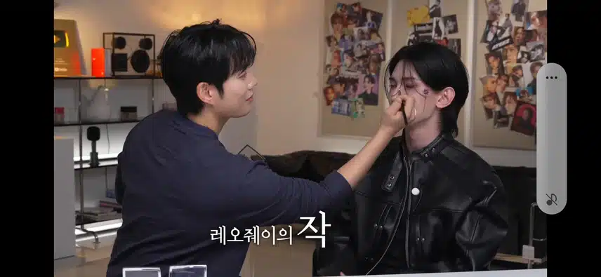 여상이 메이크업 하는 레오제이님 유튜브에 나왔군요