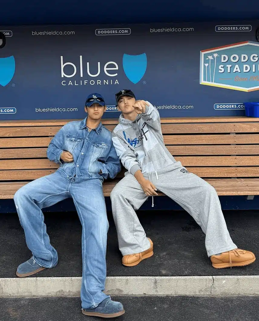 Seventeen's Mingyu and S.Coups go to watch the LA Dodgers game