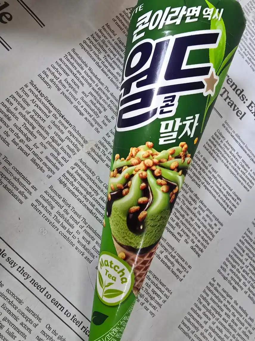 말차맛 월드콘