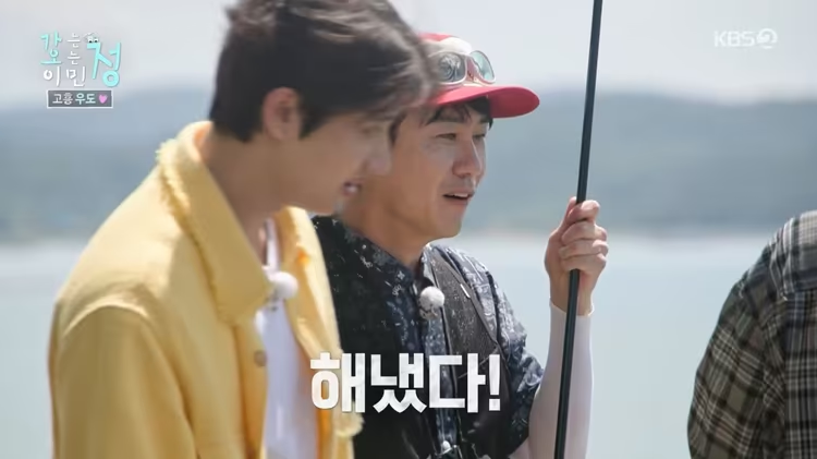 낚시대 던지자마자 5초만에 감성돔 잡은 영탁님