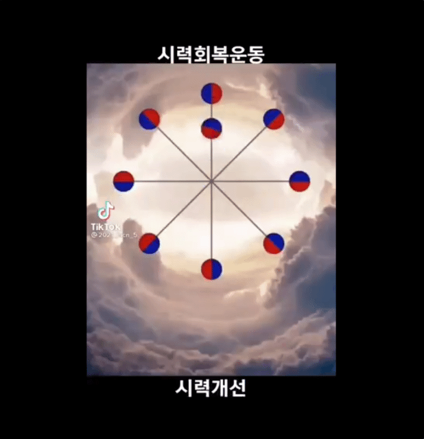 실제 비행 조종사 파일럿들이 주기적으로 하는 시력 회복 운동