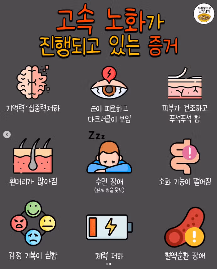 고속 노화가 진행되고 있는 증거