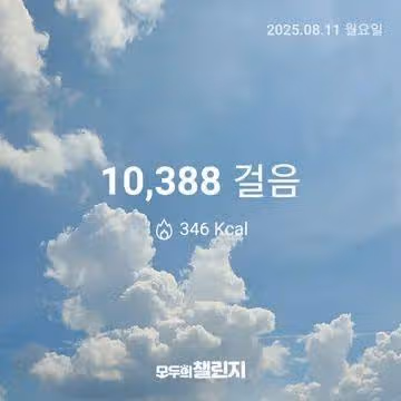 8월 11일 만보 완주 