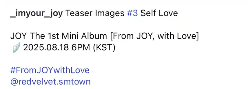 Joy 💚 Teaser Images #3 Self Love